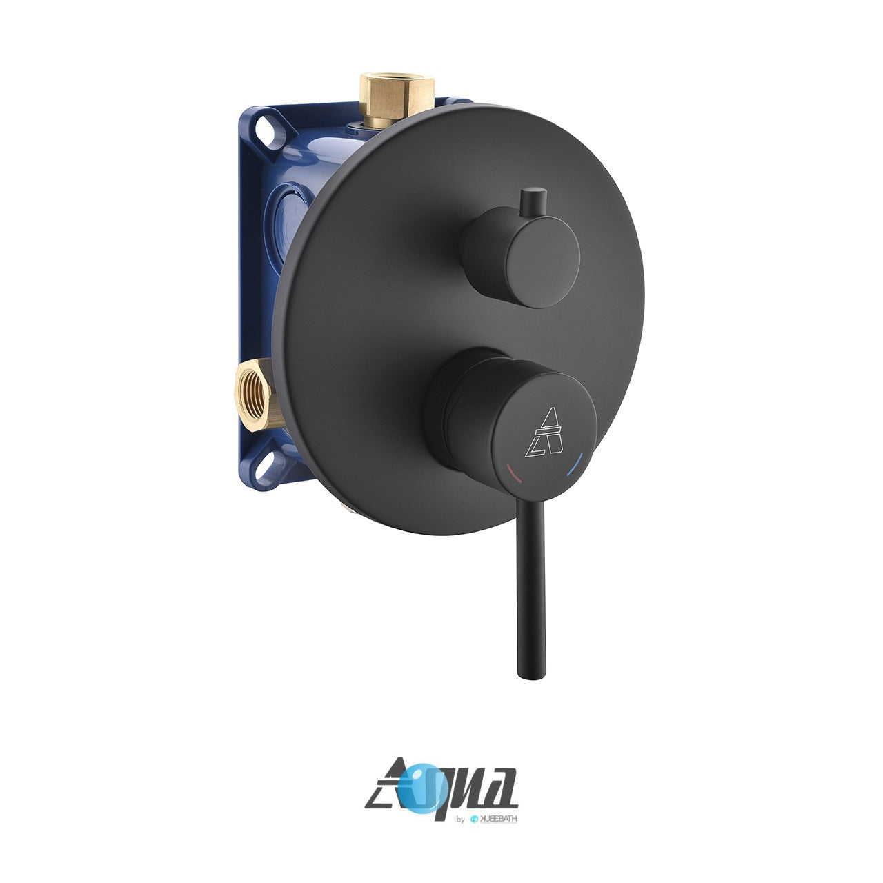 Aqua Rondo Black Shower Set w/ 12″ Rain Shower, Handheld and Tub Filler