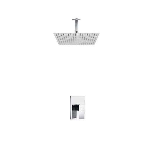 Aqua Piazza Shower Set w/ 20″ Ceiling Mount Square Rain Shower