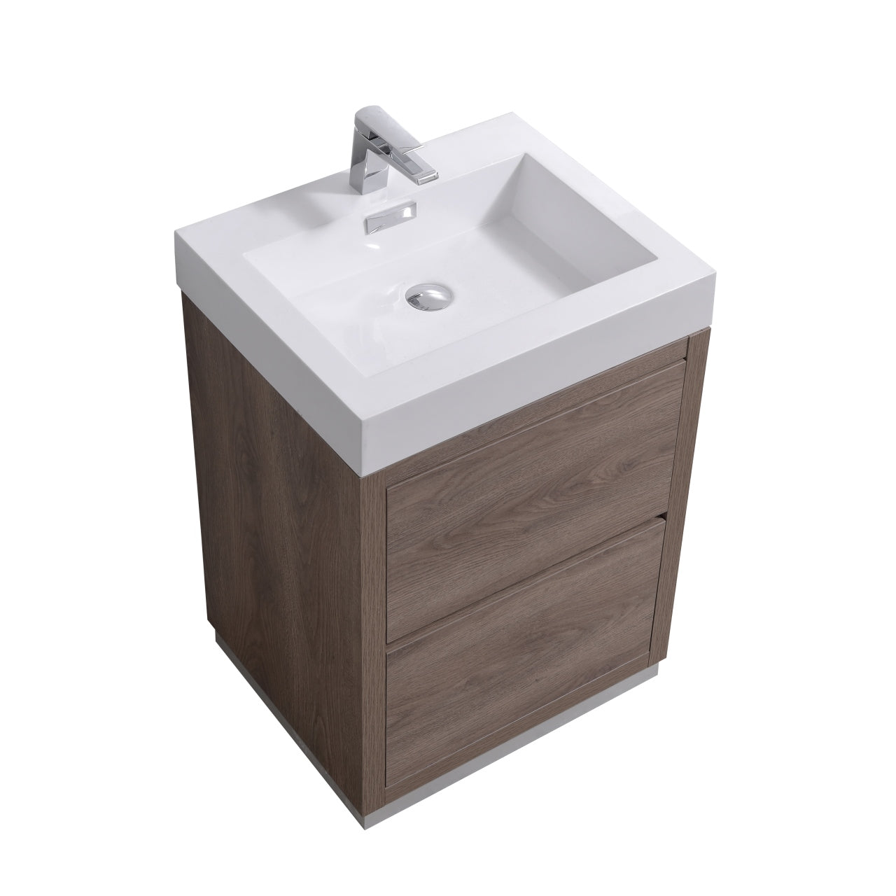 Bliss 24″ Butternut Free Standing Modern Bathroom Vanity