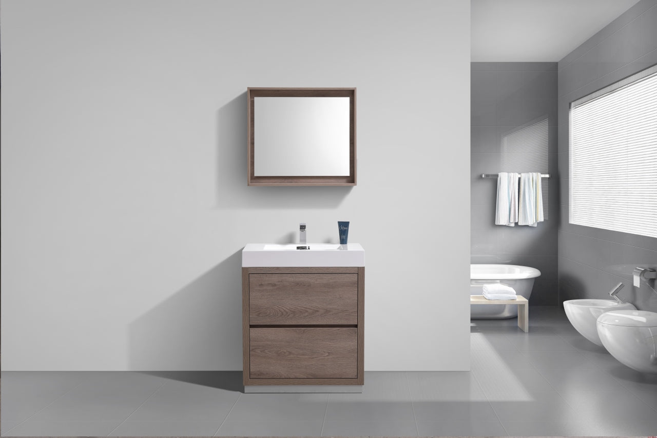 Bliss 24″ Butternut Free Standing Modern Bathroom Vanity