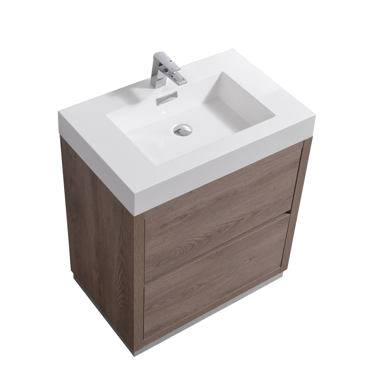 Bliss 30″ Butternut Free Standing Modern Bathroom Vanity