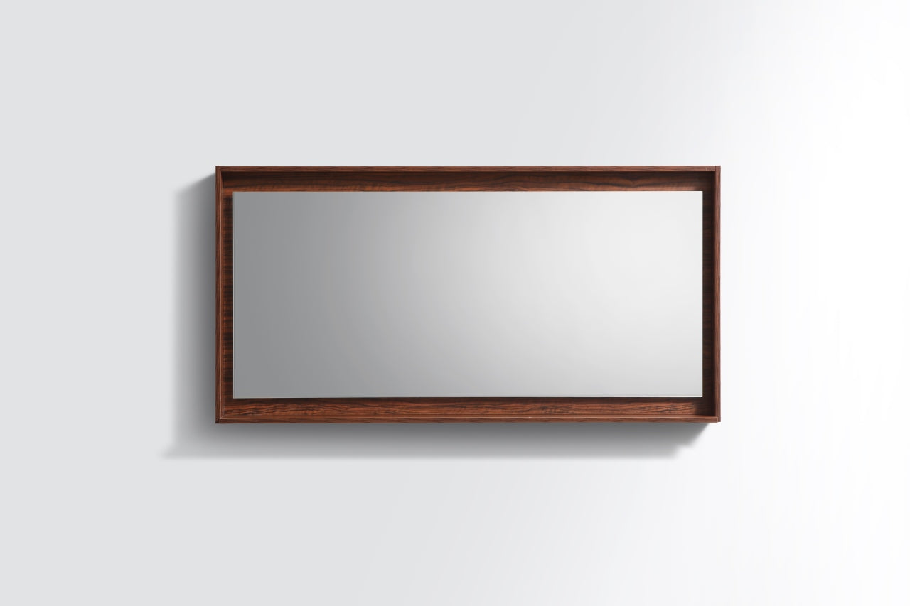 48″ Wide Mirror w/ Shelf – Walnut