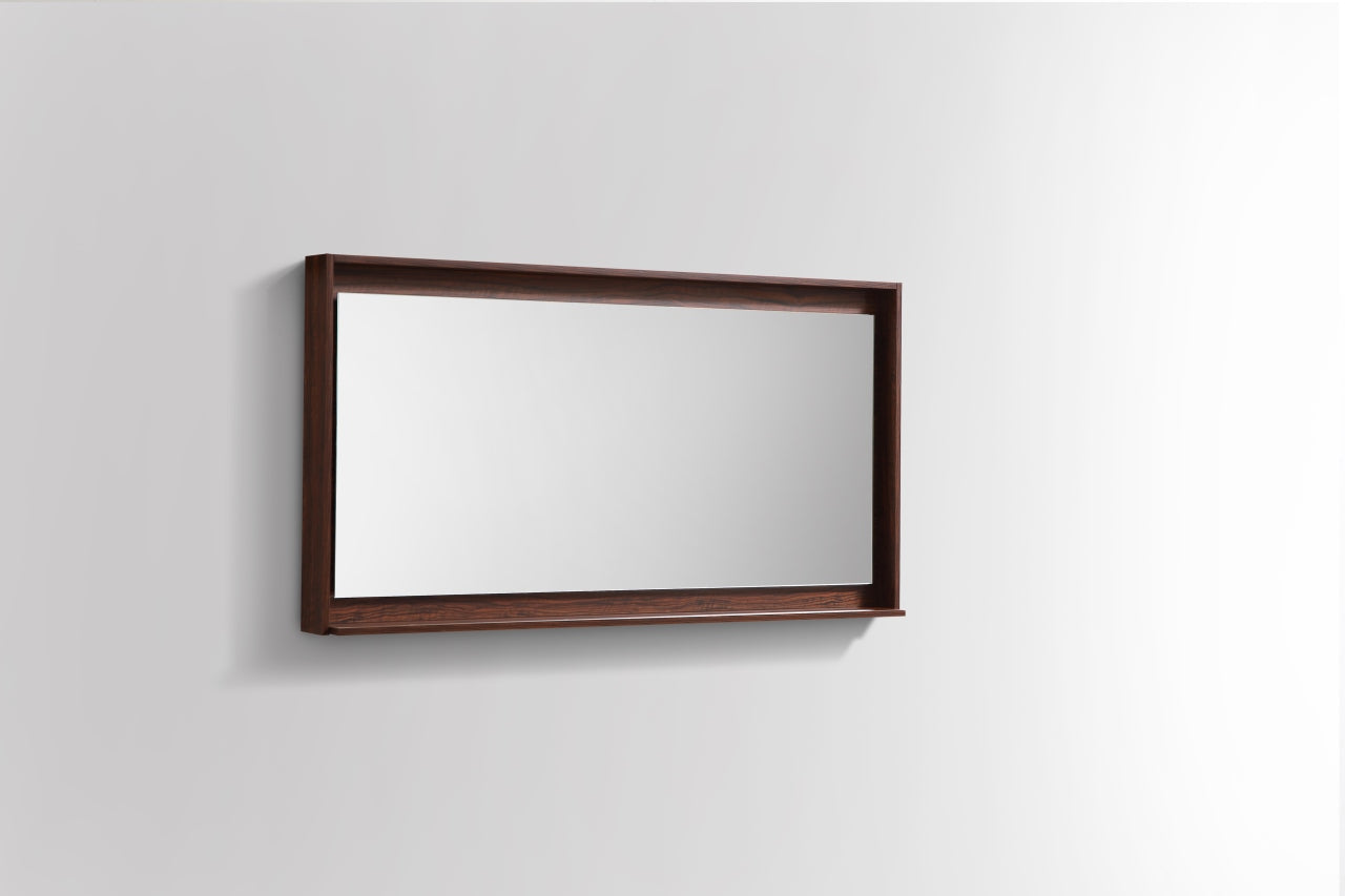 48″ Wide Mirror w/ Shelf – Walnut